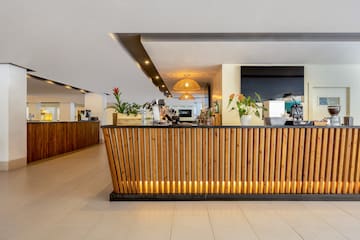 a counter in a hotel