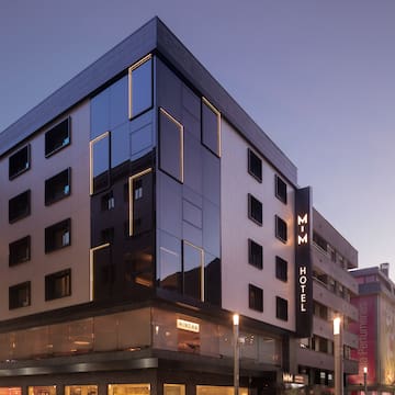 a building with a sign on the side