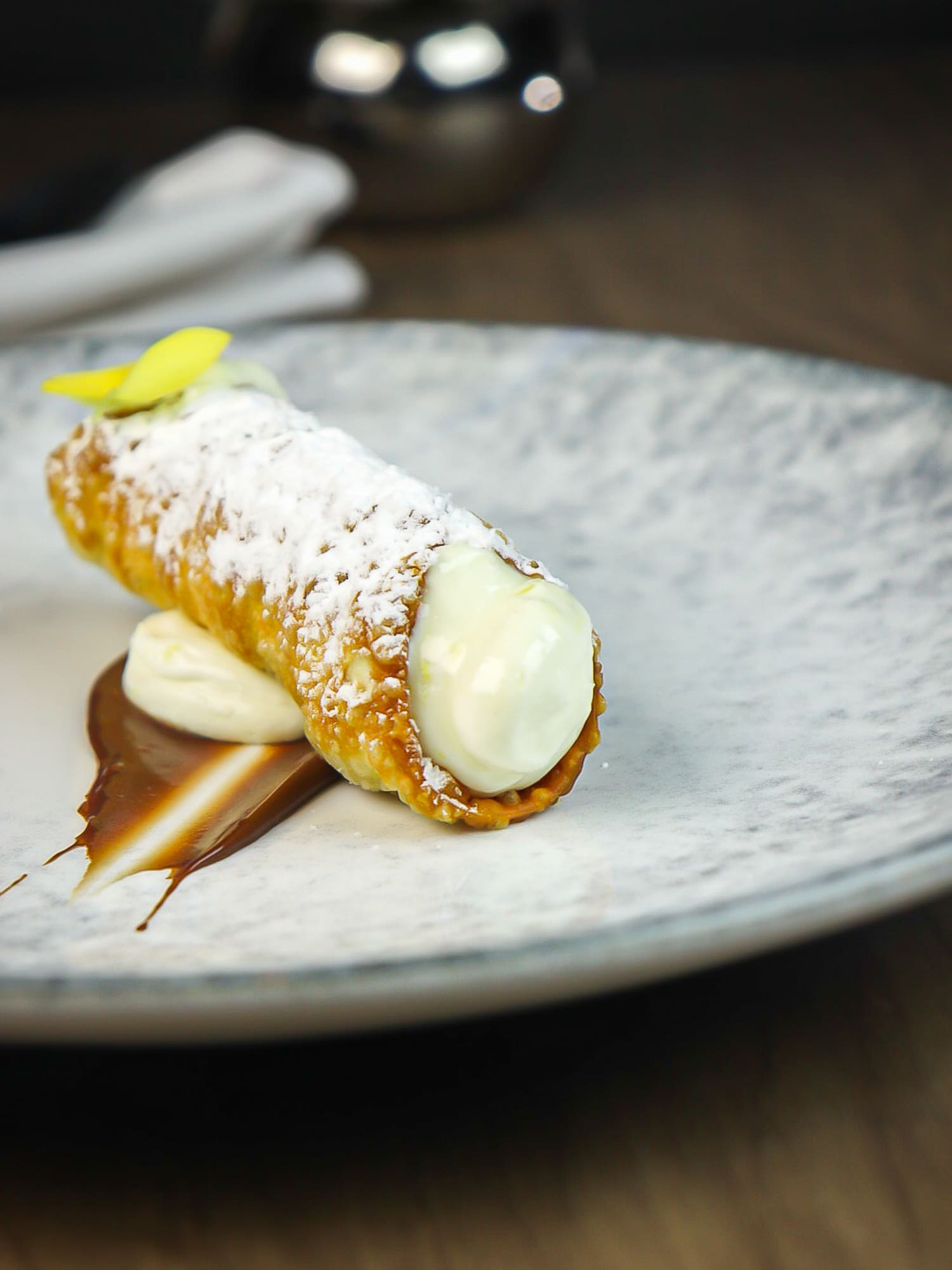 a dessert on a plate