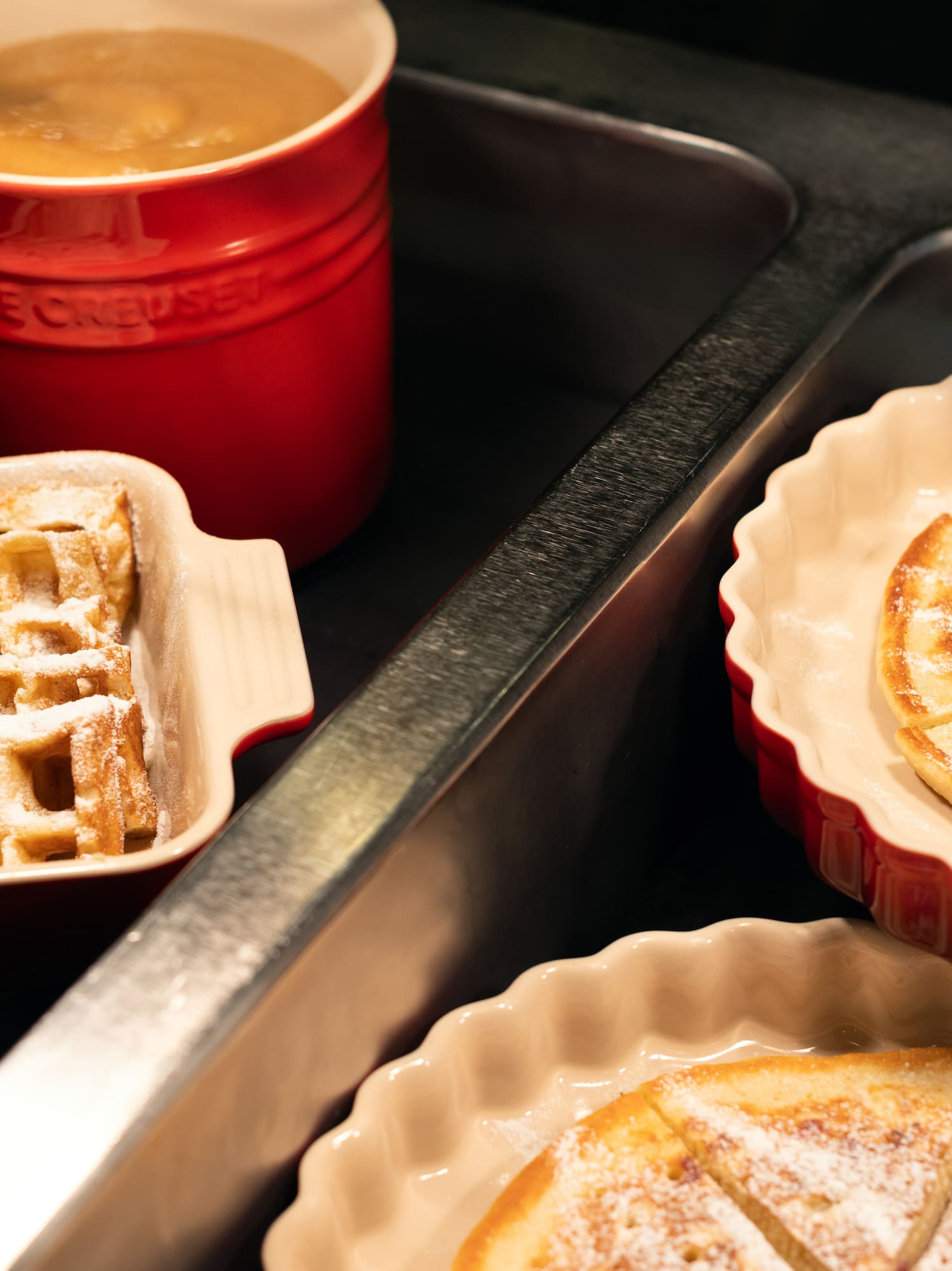 a waffles and a cup of coffee