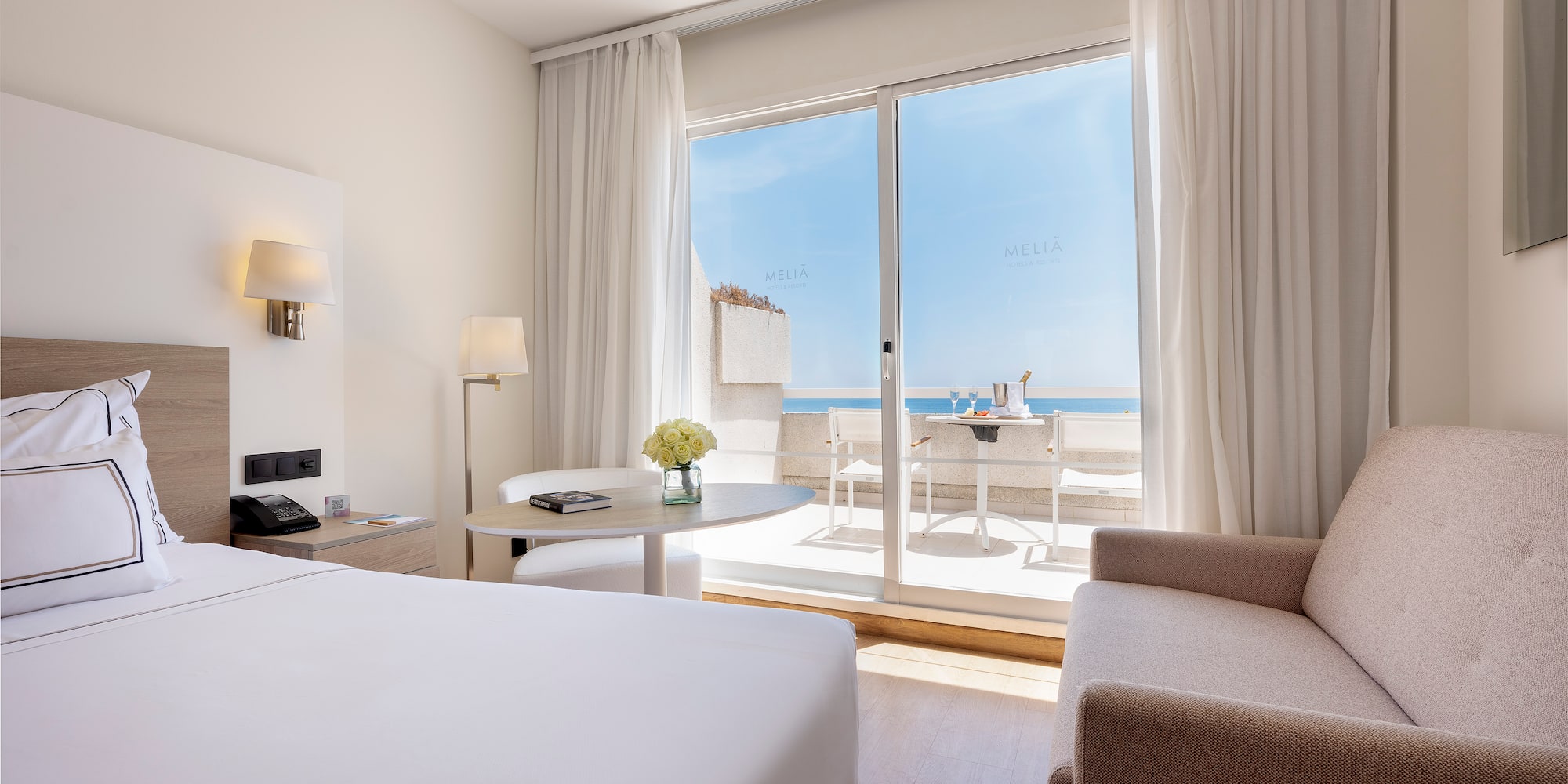 a room with a bed and a couch