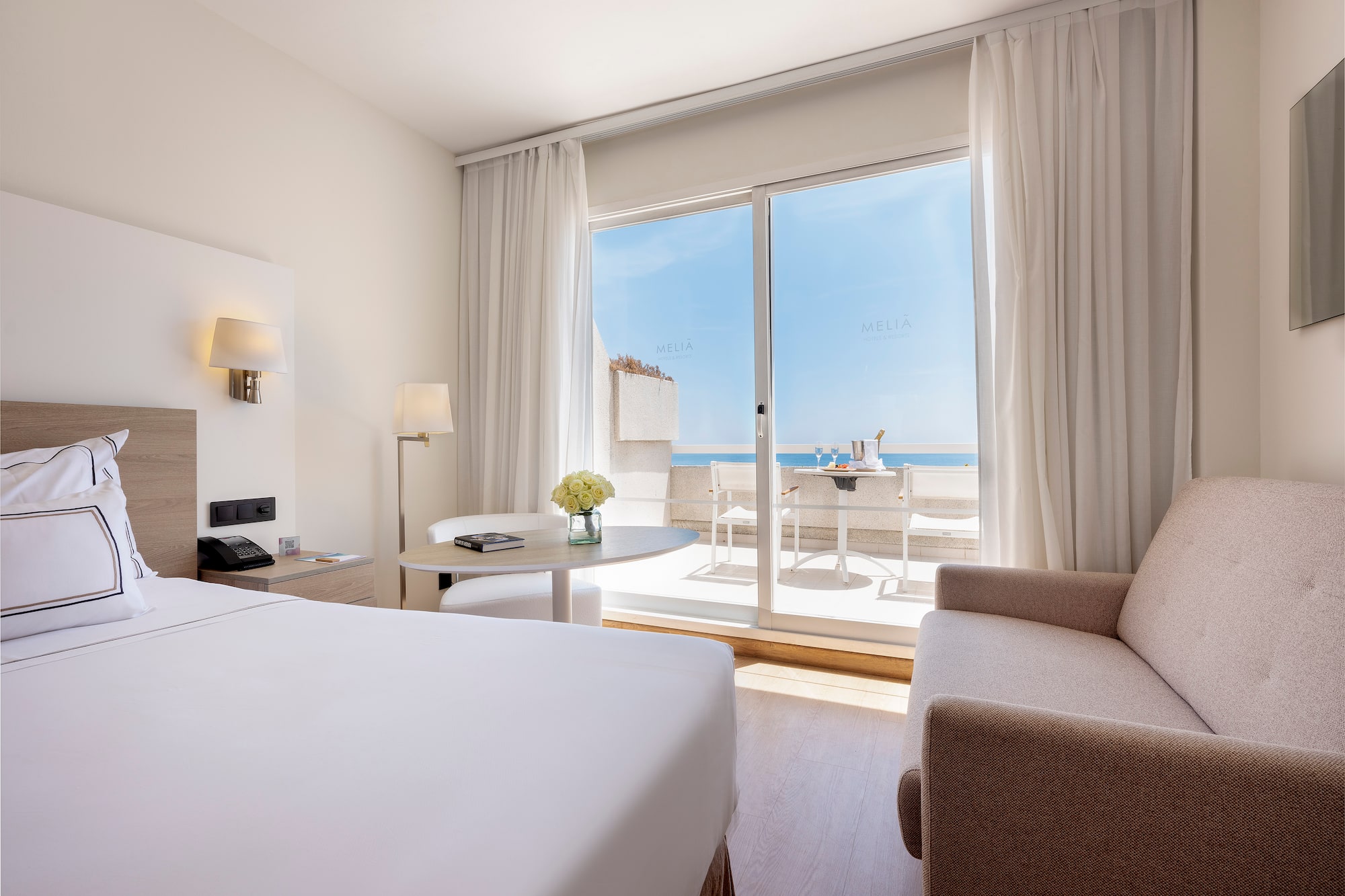 a room with a bed and a couch