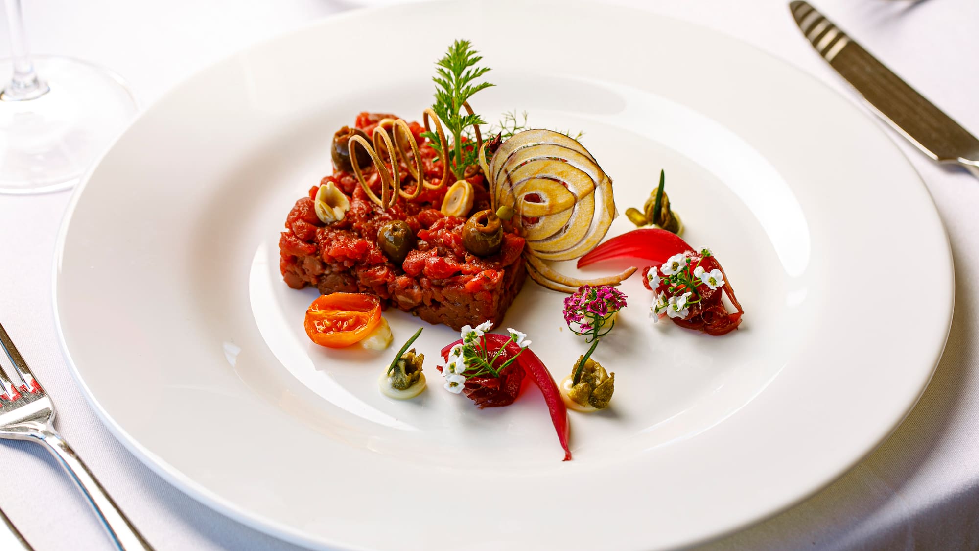 a plate of food on a table