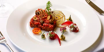 a plate of food on a table