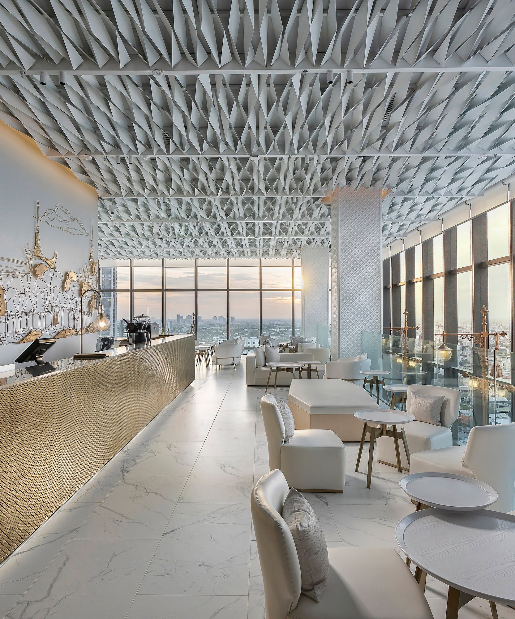 a room with a view of a city