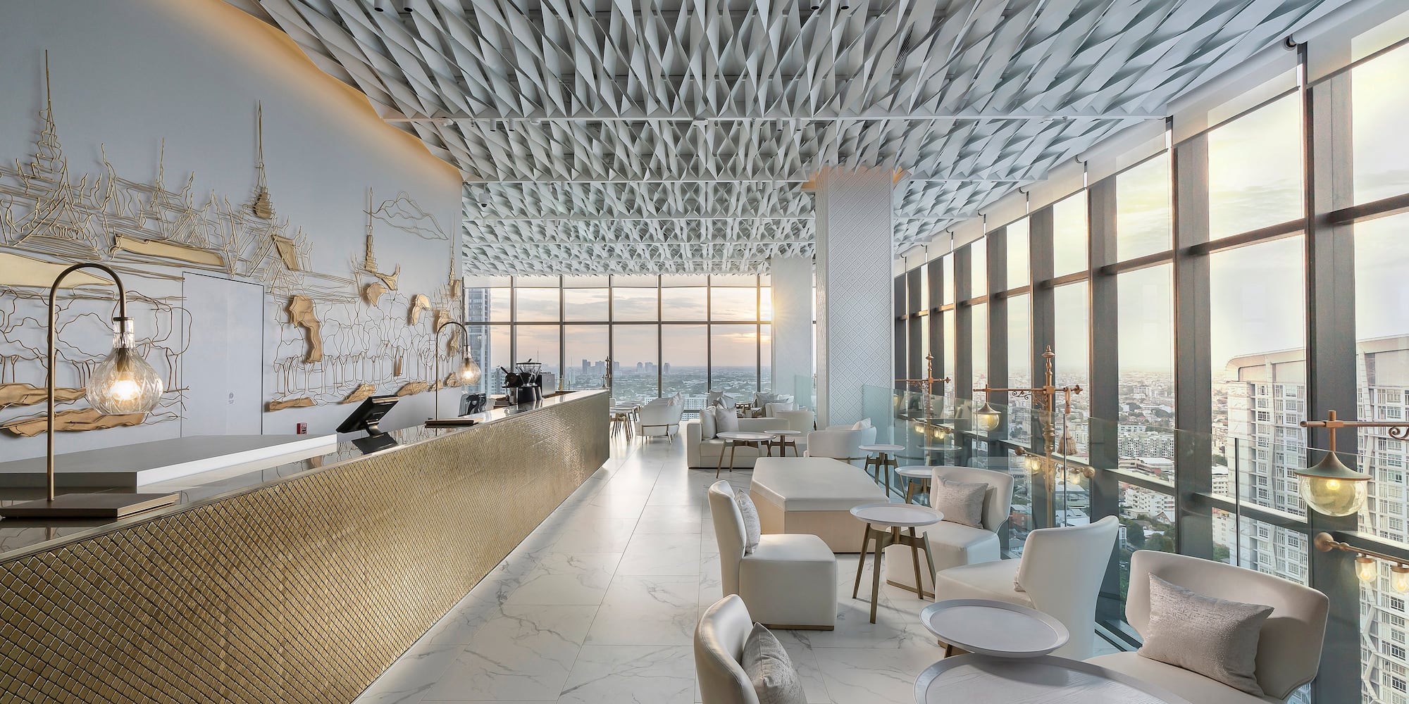 a room with a view of a city