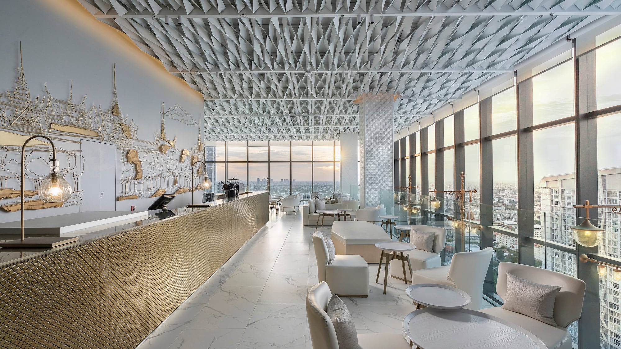 a room with a view of a city