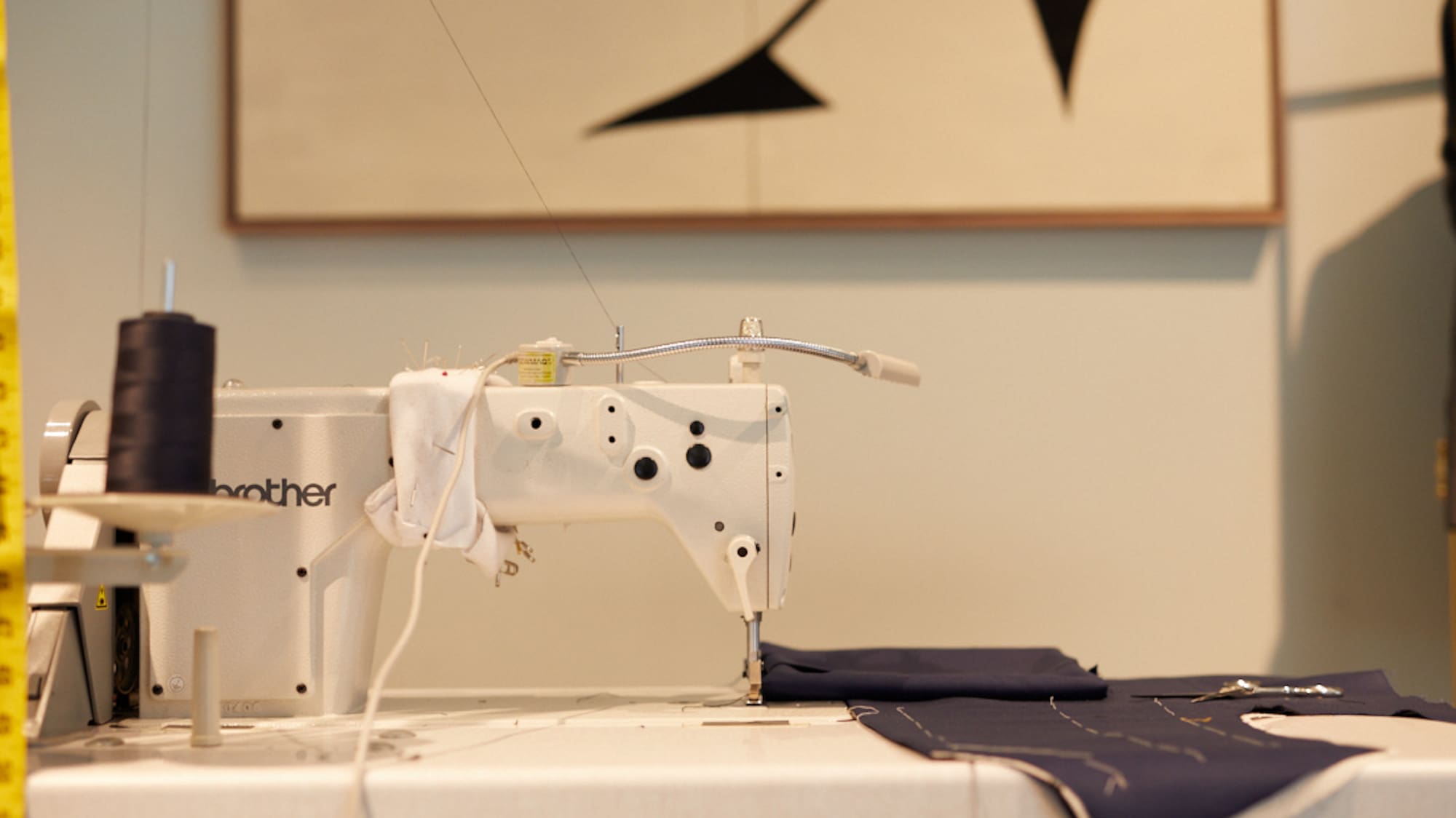 a sewing machine on a table