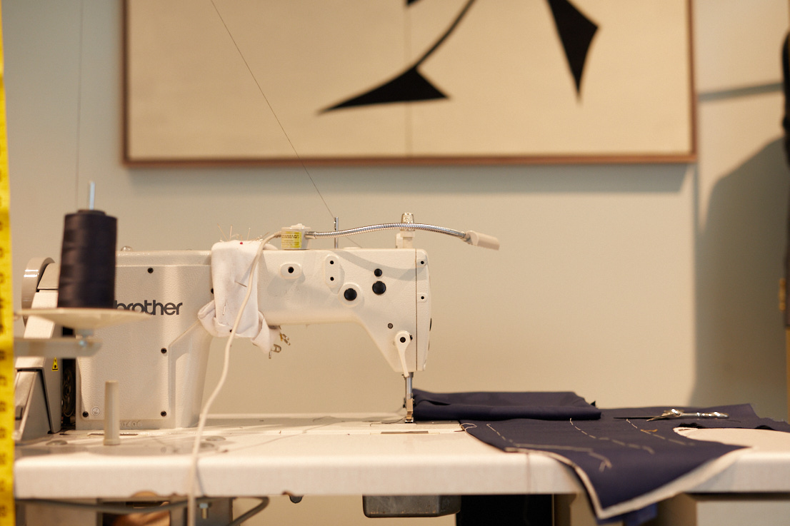 a sewing machine on a table