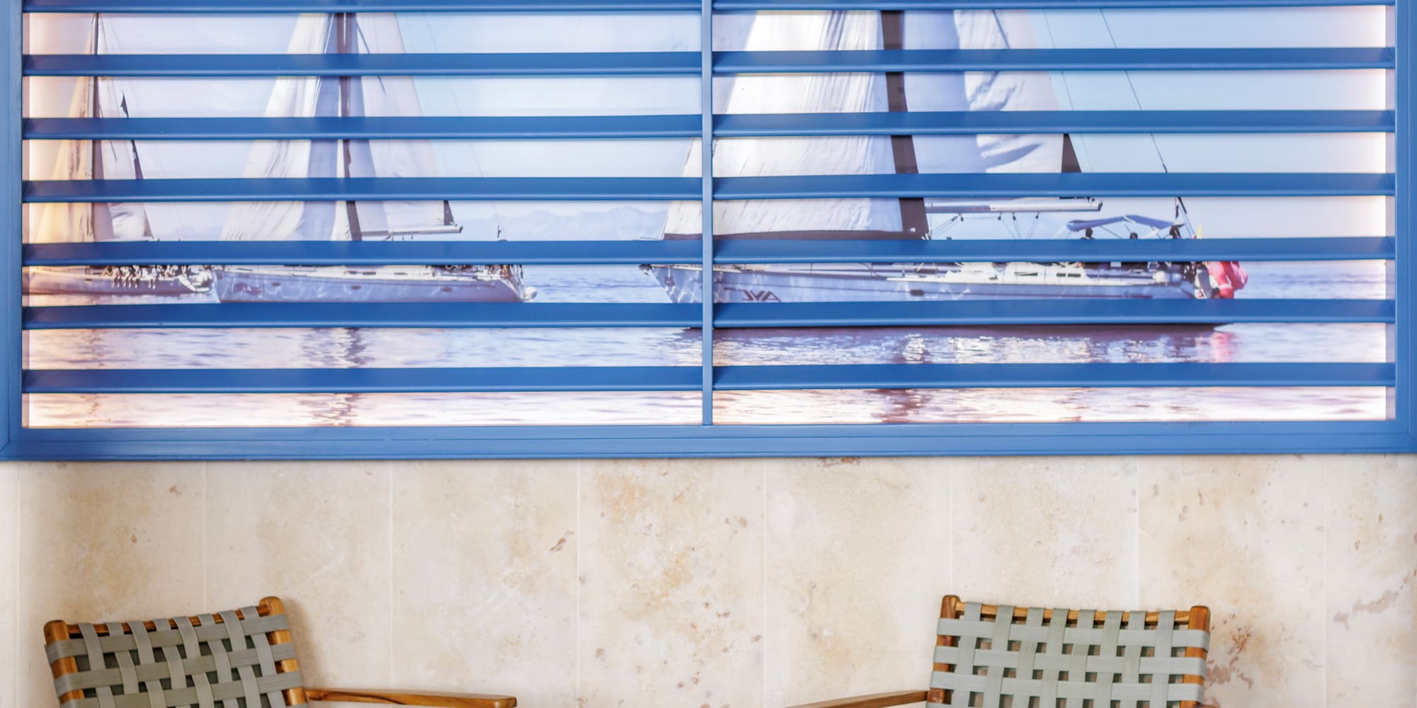 a room with chairs and a table