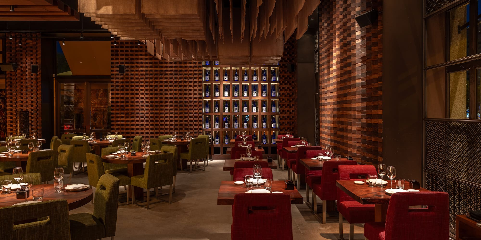 a restaurant with tables and chairs