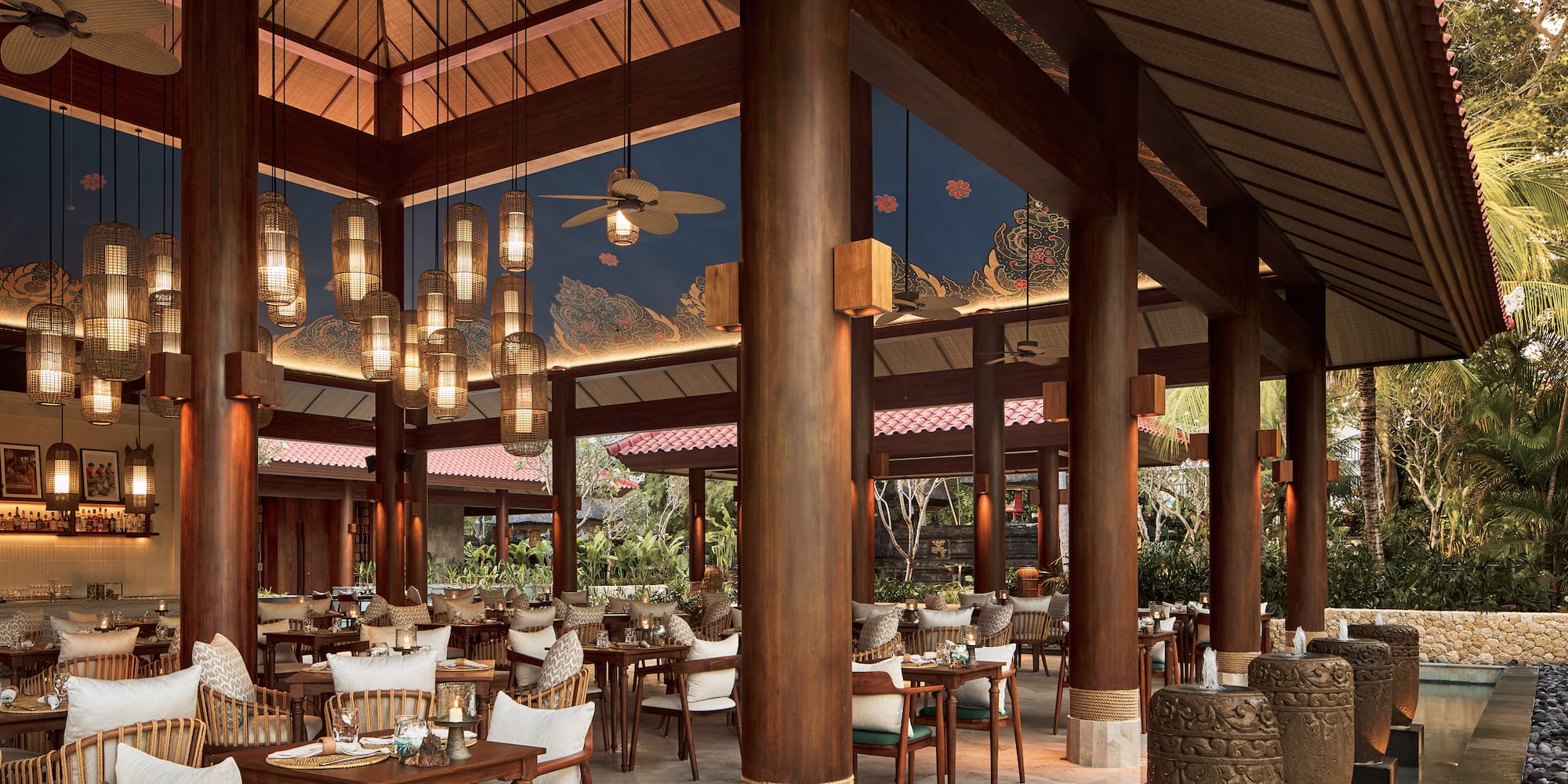 a restaurant with tables and chairs