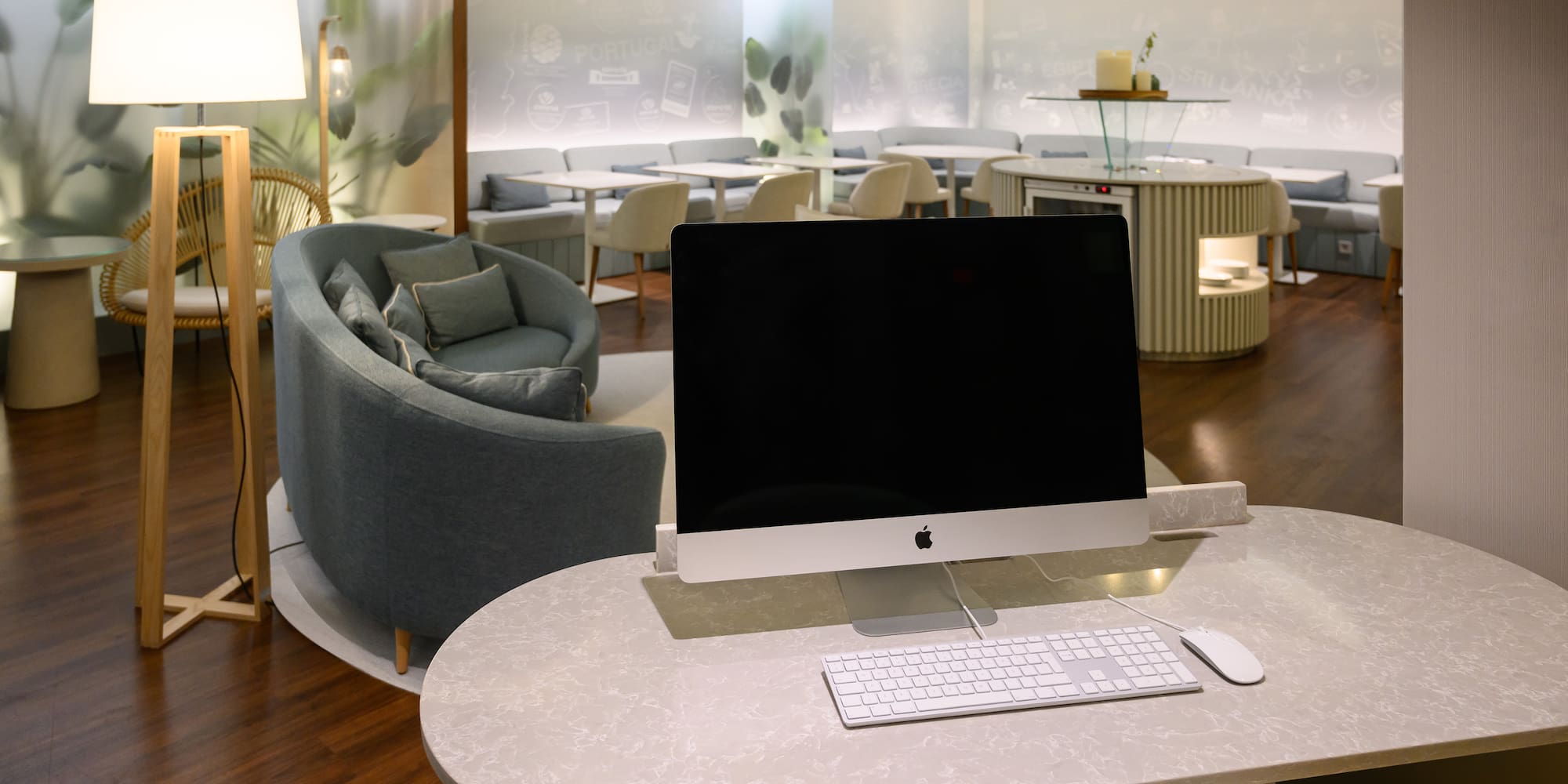 a computer on a table