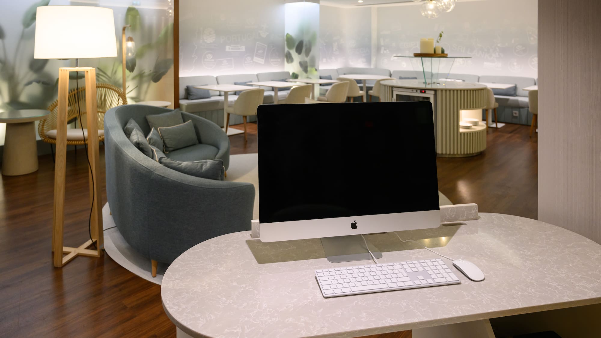 a computer on a table