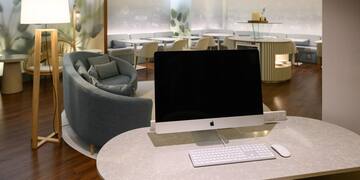 a computer on a table