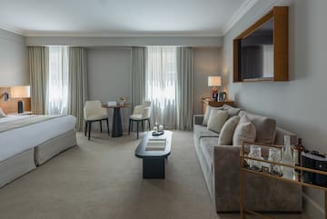 a room with a couch and a tv
